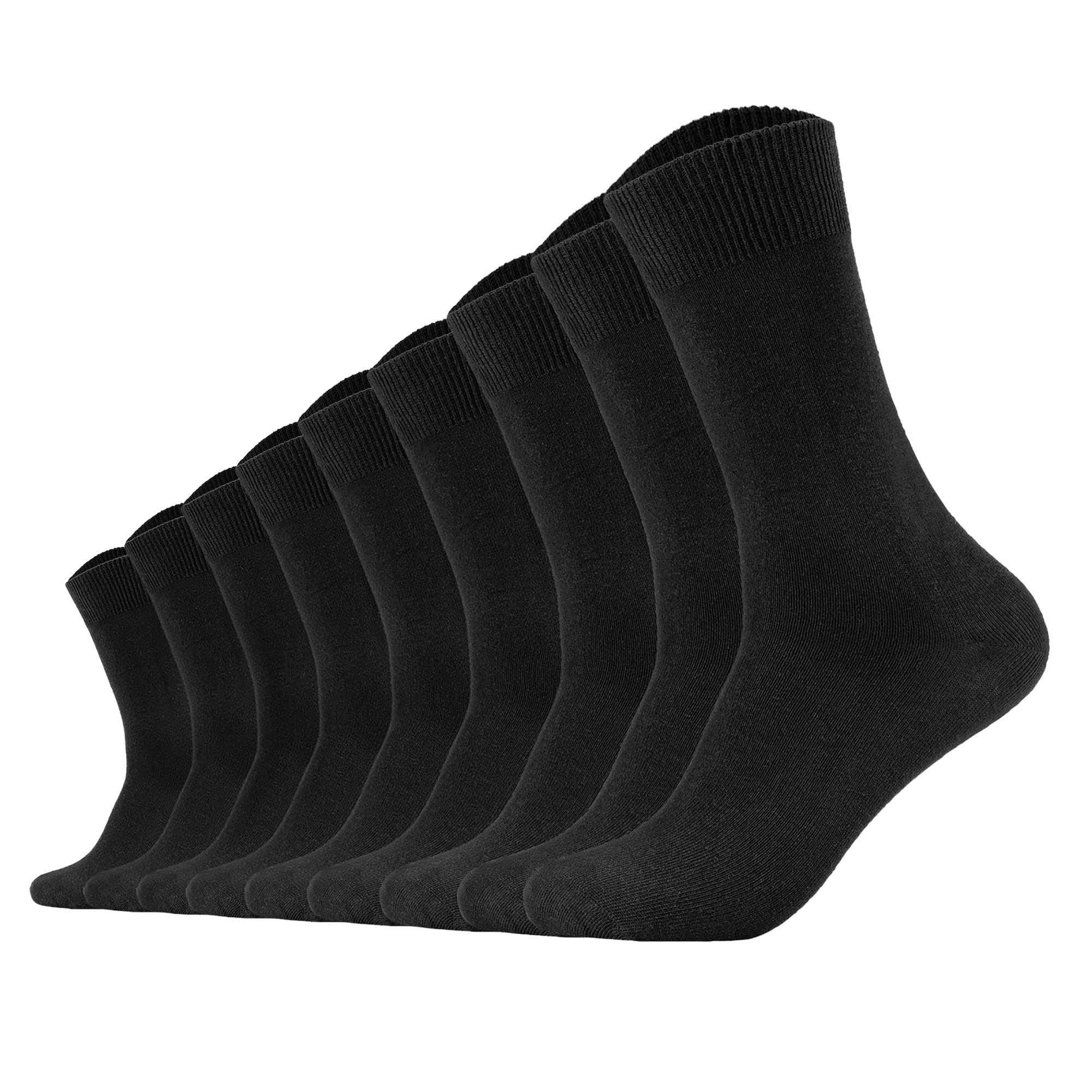 Camano Unisex Socken - Comfort Socks, einfarbig, 9er Pack