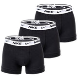 NIKE Herren Boxer Shorts, 3er Pack - Trunks, Logobund, Cotton Stretch