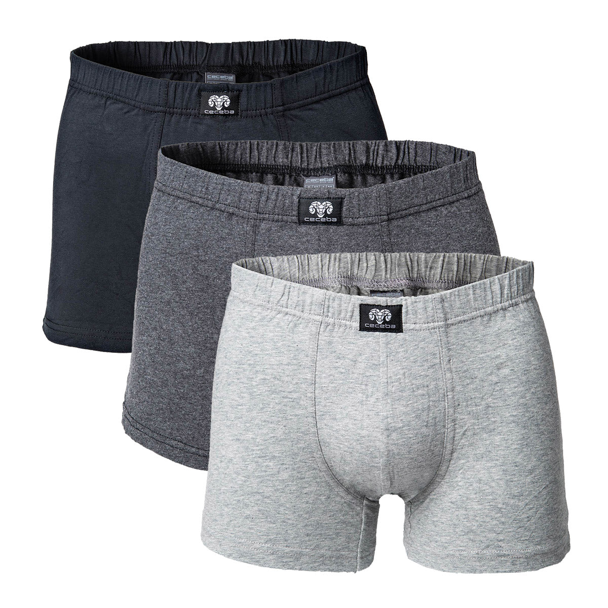 CECEBA Men Pants, 3-pack - Basic, Cotton stretch, M-3XL, plain