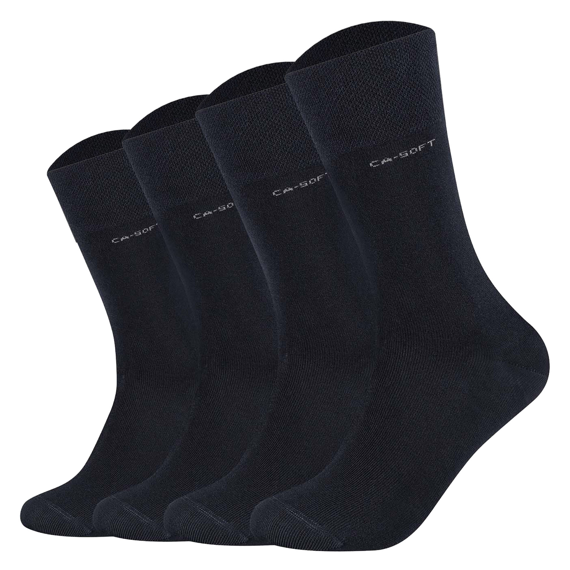 Camano Unisex Socken - Soft Socks, einfarbig, 4er Pack