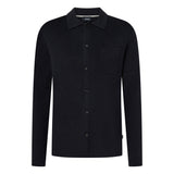 JOOP! Men's Knit Shirt - Aco, Button-Through, Cotton Blend, Chest Pocket, Solid Color