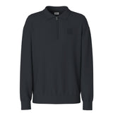 JOOP! JEANS Men Knitted Polo Shirt - Davon, Long Sleeves, Zip Fastening, Polo Collar, Plain Colour
