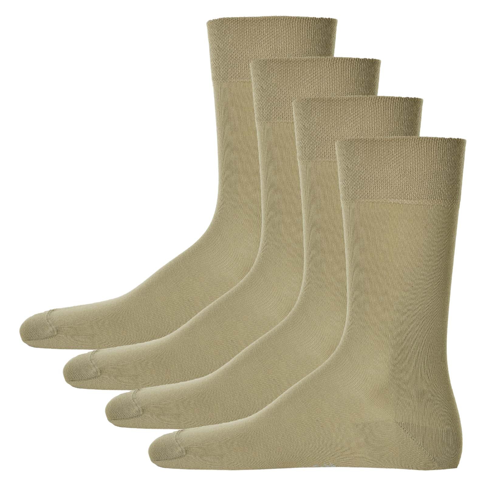 Hudson 4 Paar Herren Socken, Relax Cotton Strumpf, ohne Gummifäden (4x 1 Paar)