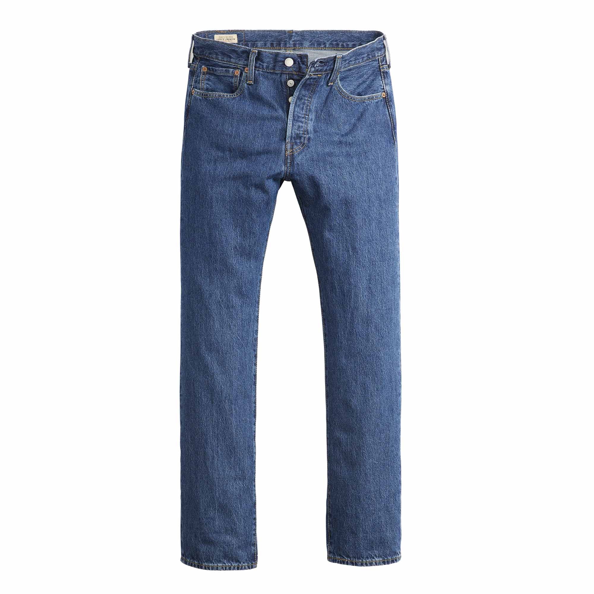 Levi's men's jeans – ‘501 Original’, cotton denim, length 32, straight fit