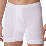 SCHIESSER Men's long johns with fly, pack of 3, Original Classics, double rib, cotton