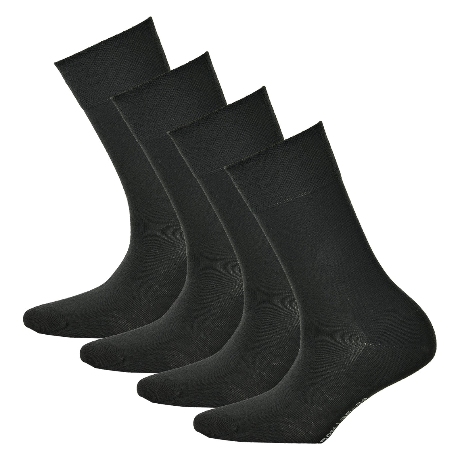 Hudson 4 Paar Damen Socken, Relax Cotton Strumpf, Komfortbund, uni (4x 1 Paar)