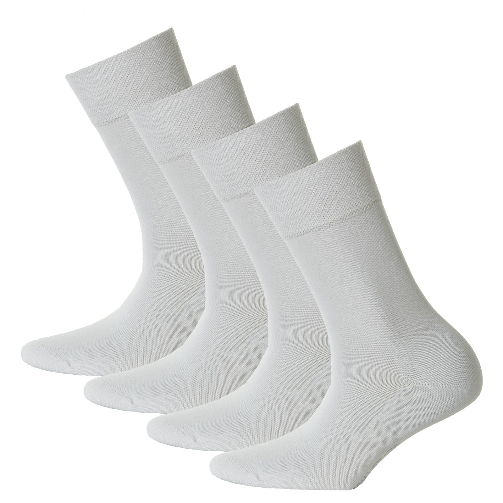 Hudson 4 Paar Damen Socken, Relax Cotton Strumpf, Komfortbund, uni (4x 1 Paar)