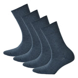 Hudson 4 Paar Damen Socken, Relax Cotton Strumpf, Komfortbund, uni (4x 1 Paar)