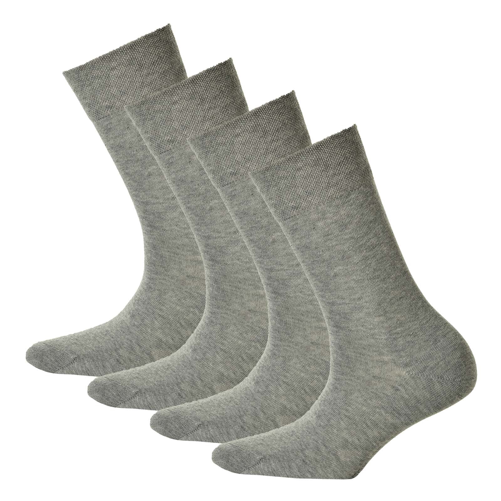 Hudson 4 Paar Damen Socken, Relax Cotton Strumpf, Komfortbund, uni (4x 1 Paar)