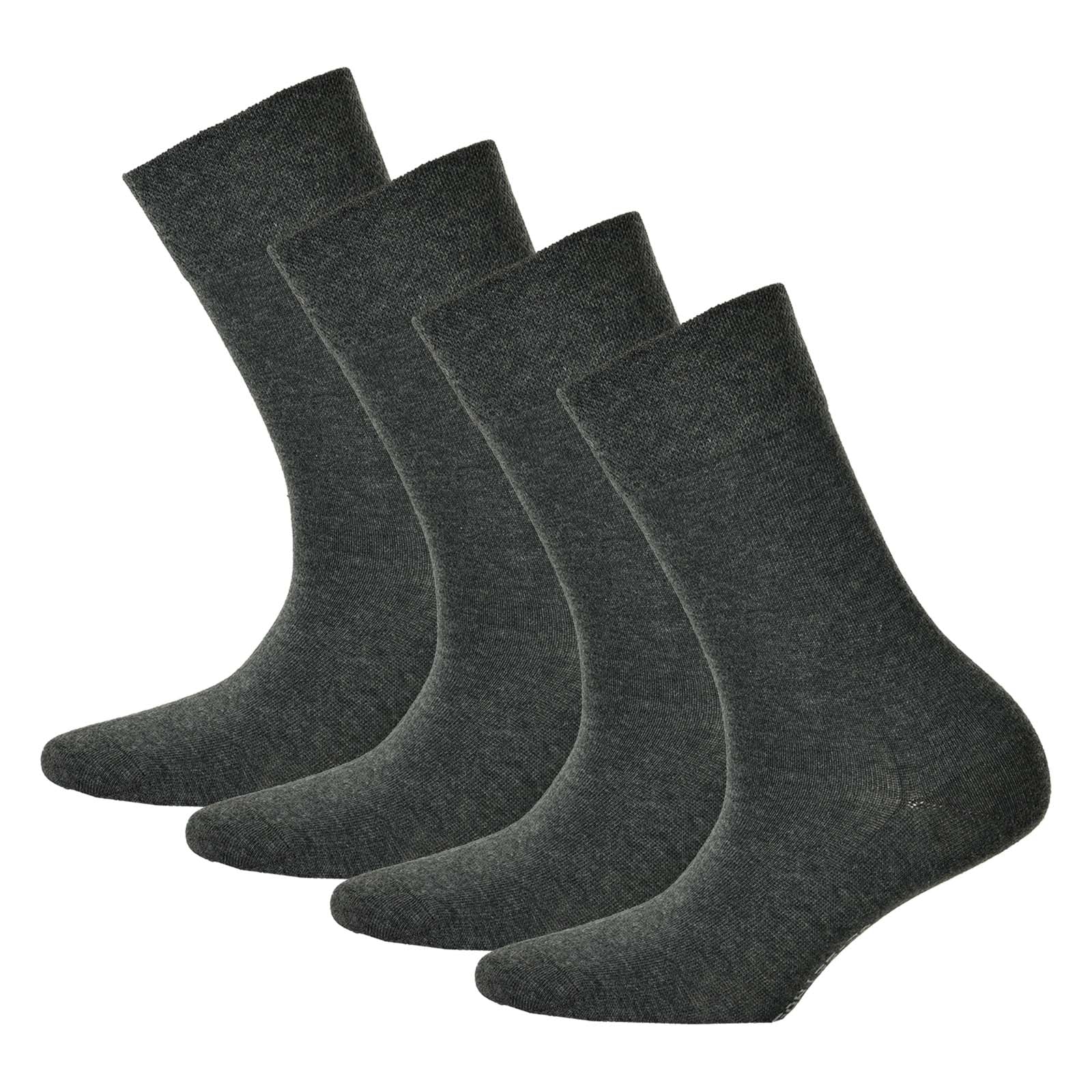 Hudson 4 Paar Damen Socken, Relax Cotton Strumpf, Komfortbund, uni (4x 1 Paar)