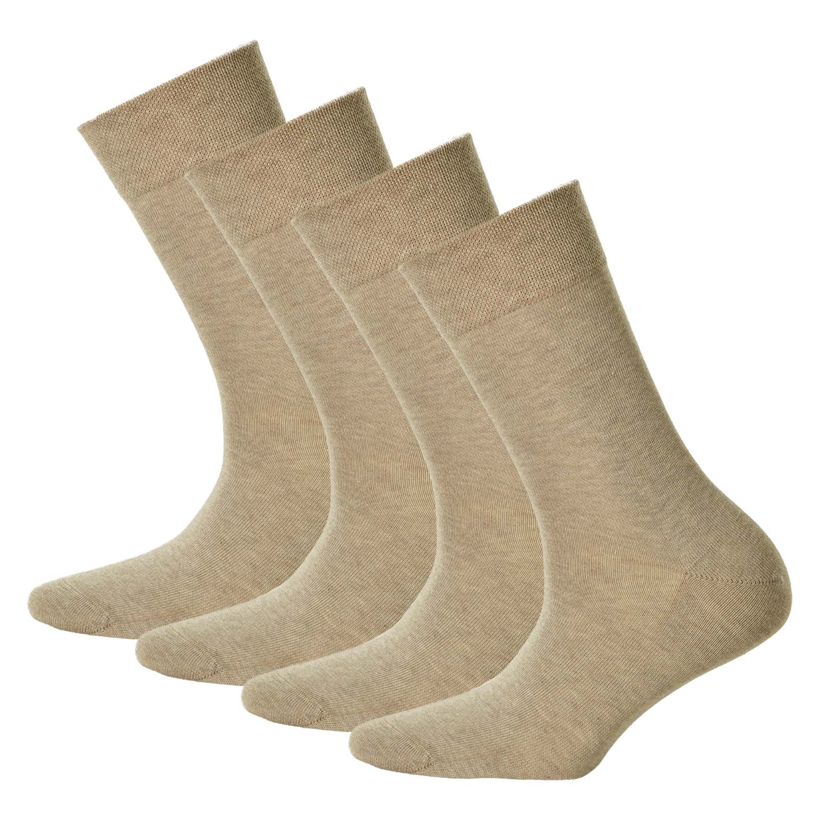 Hudson 4 Paar Damen Socken, Relax Cotton Strumpf, Komfortbund, uni (4x 1 Paar)