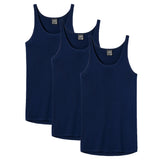 SCHIESSER Herren Unterhemd 3er Pack - Sport-Jacke, ohne Arm, Original Feinripp, einfarbig