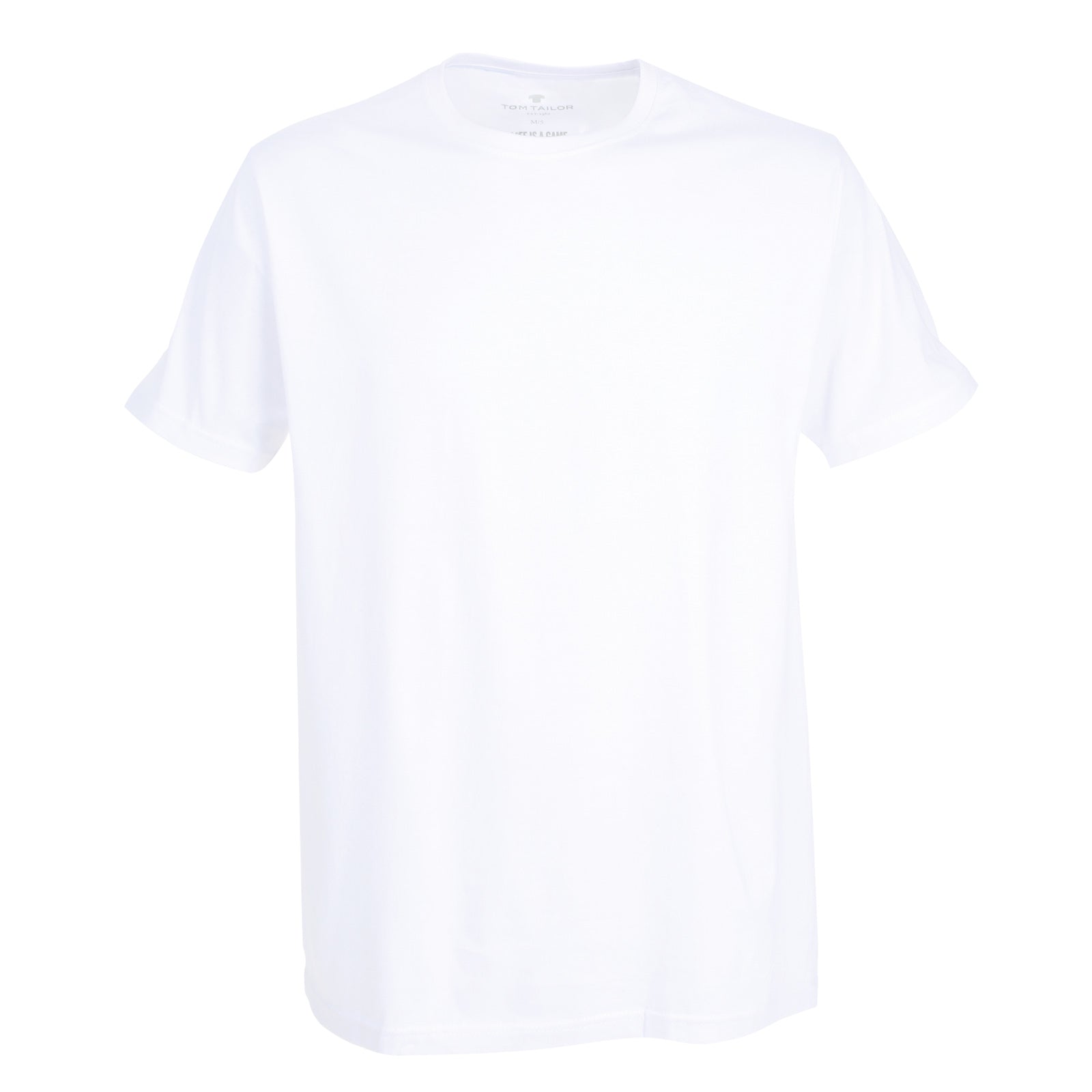 TOM TAILOR men's T-shirt, pack - Lucky T, half sleeve, round neck, plain