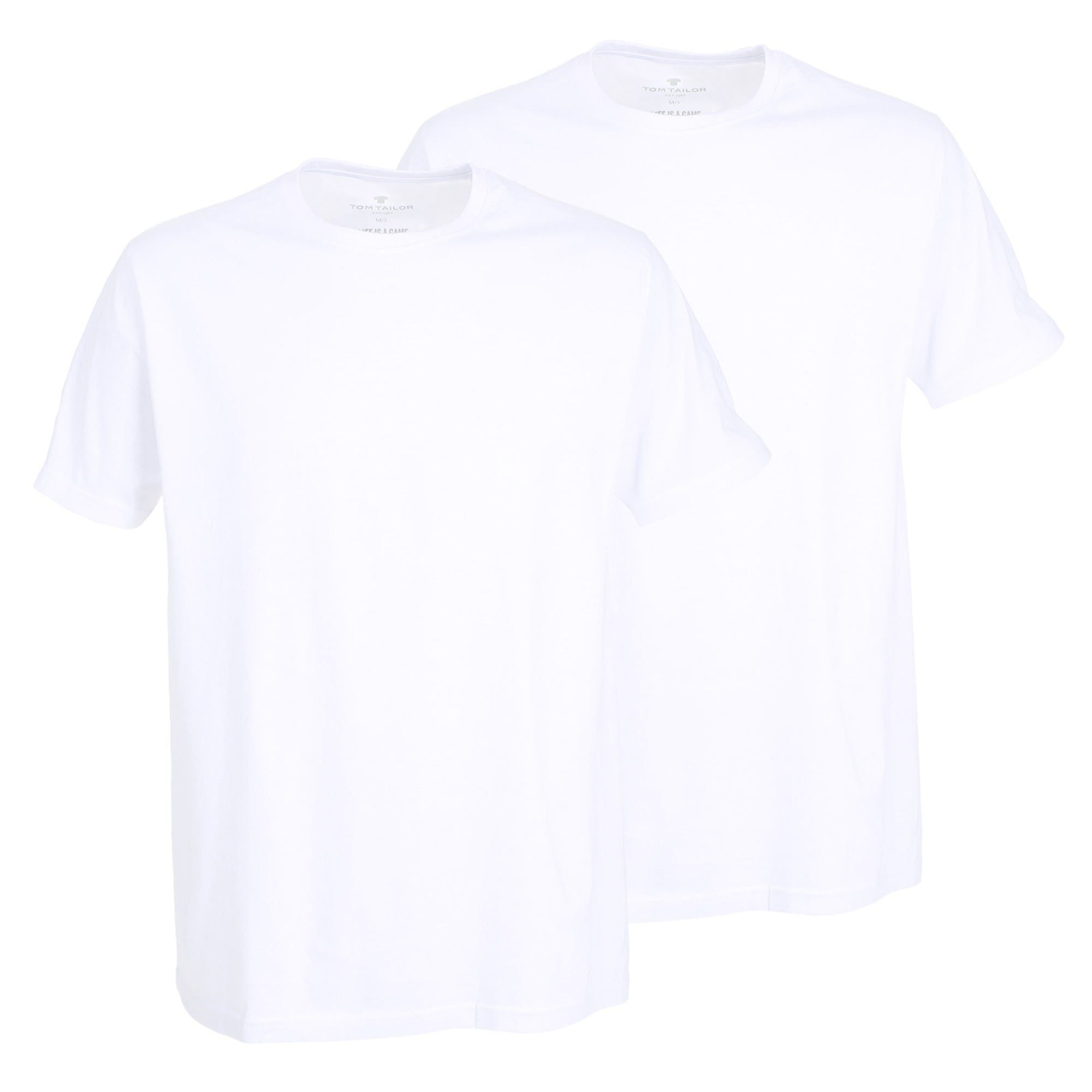 TOM TAILOR Herren T-Shirt, 2er Pack - Lucky T, Halbarm, Rundhals, einfarbig