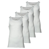 TOM TAILOR Herren Tanktop, 4er Pack - Unterhemd, Garron S, einfarbig