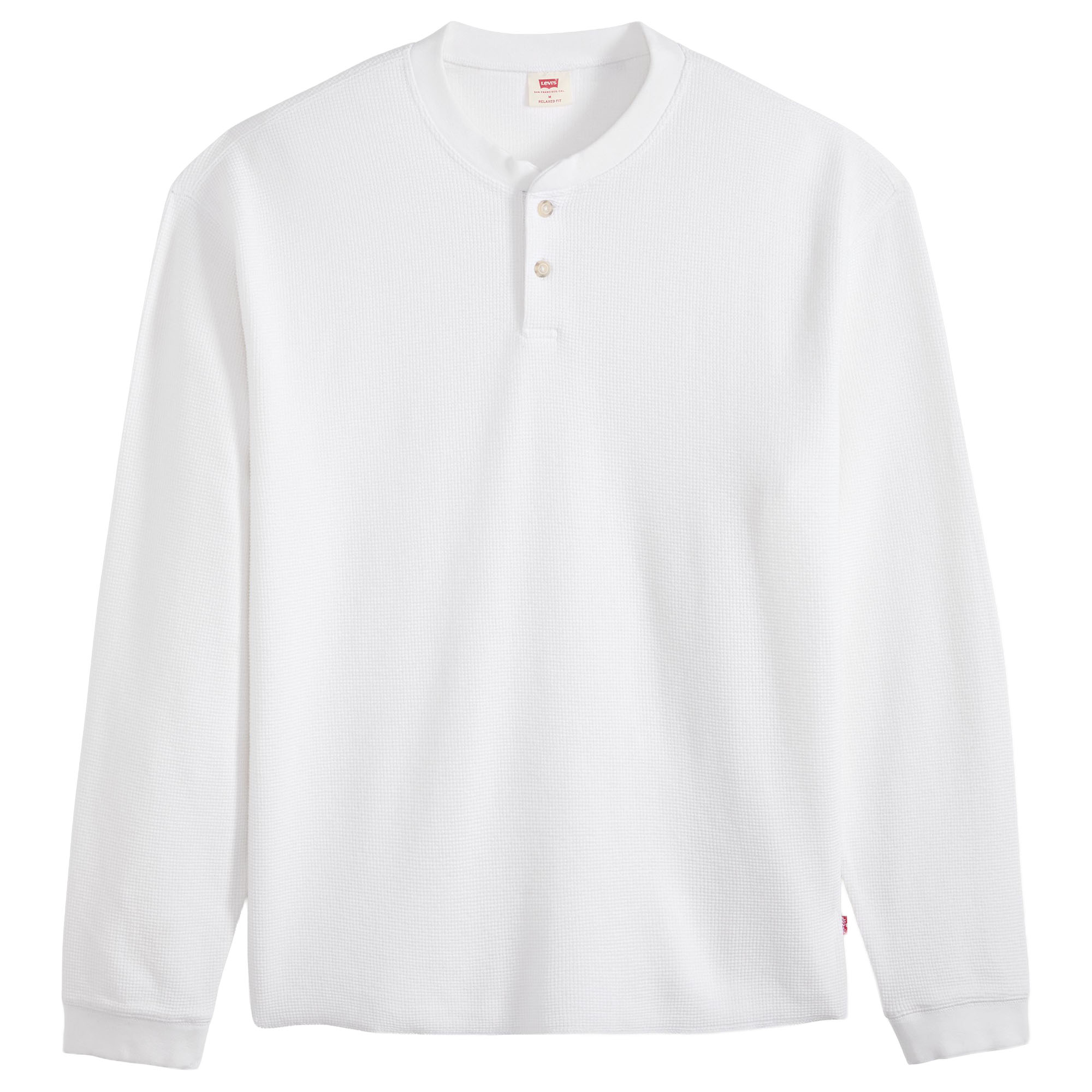 Levi's Herren Langarmshirt - LS Relax Button Henley, Knopfleiste, Baumwolle