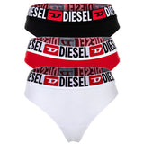 DIESEL Women's String, 3-Pack - UFST-STARS-THREEPACK, Thong, Panties, Cotton Stretch
