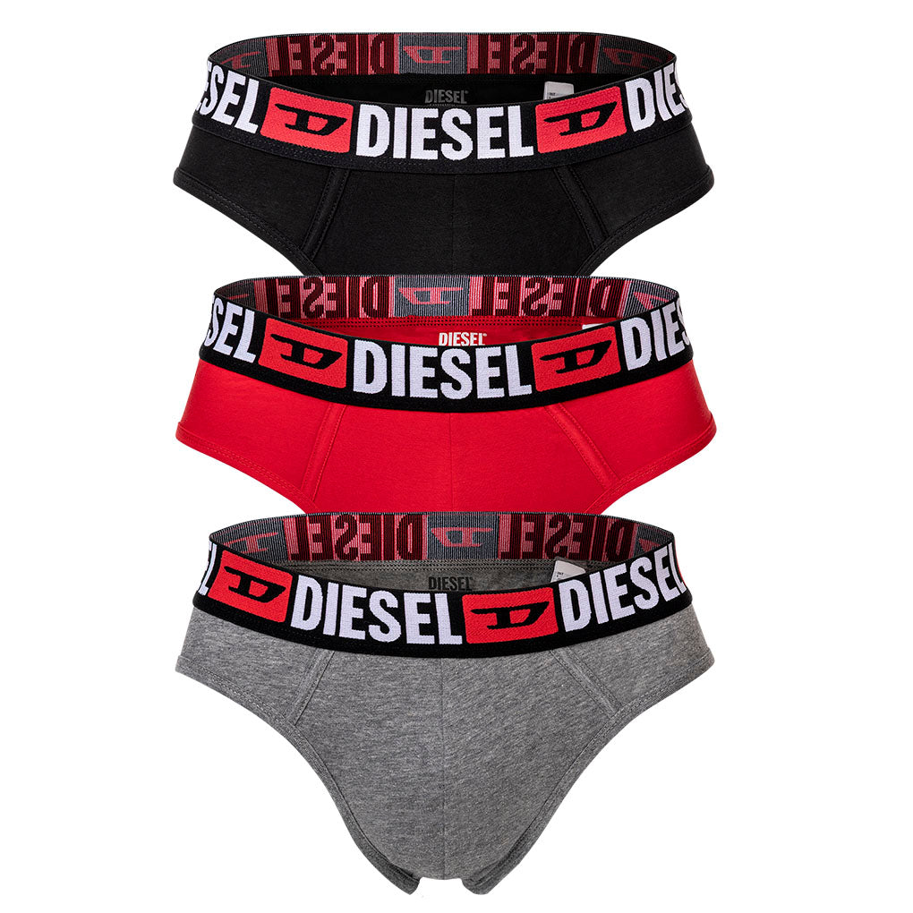 DIESEL Herren Slips, 3er Pack - UMBR-ANDRETHREEPACK, Briefs, Cotton Stretch, einfarbig