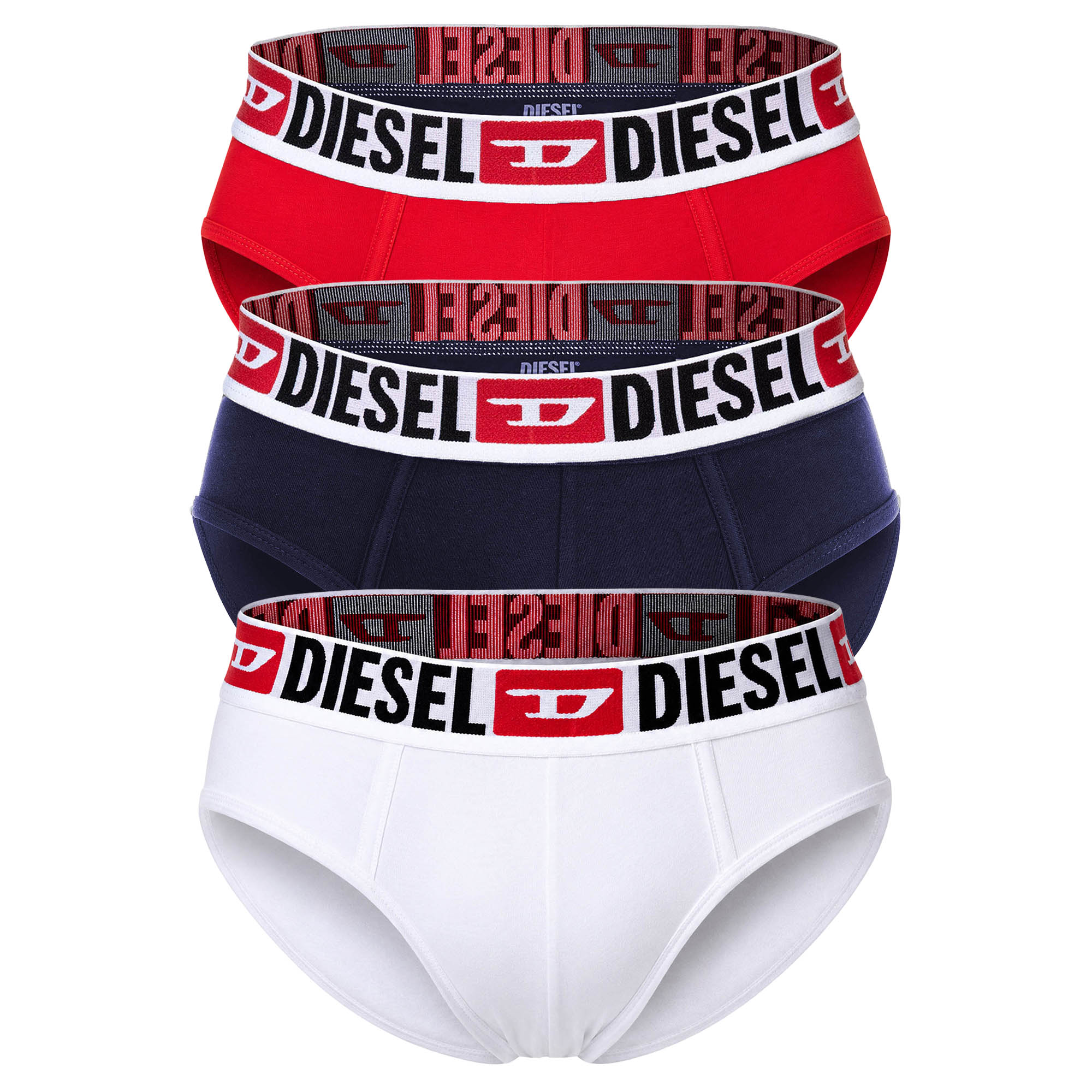 DIESEL Herren Slips, 3er Pack - UMBR-ANDRETHREEPACK, Briefs, Cotton Stretch, einfarbig