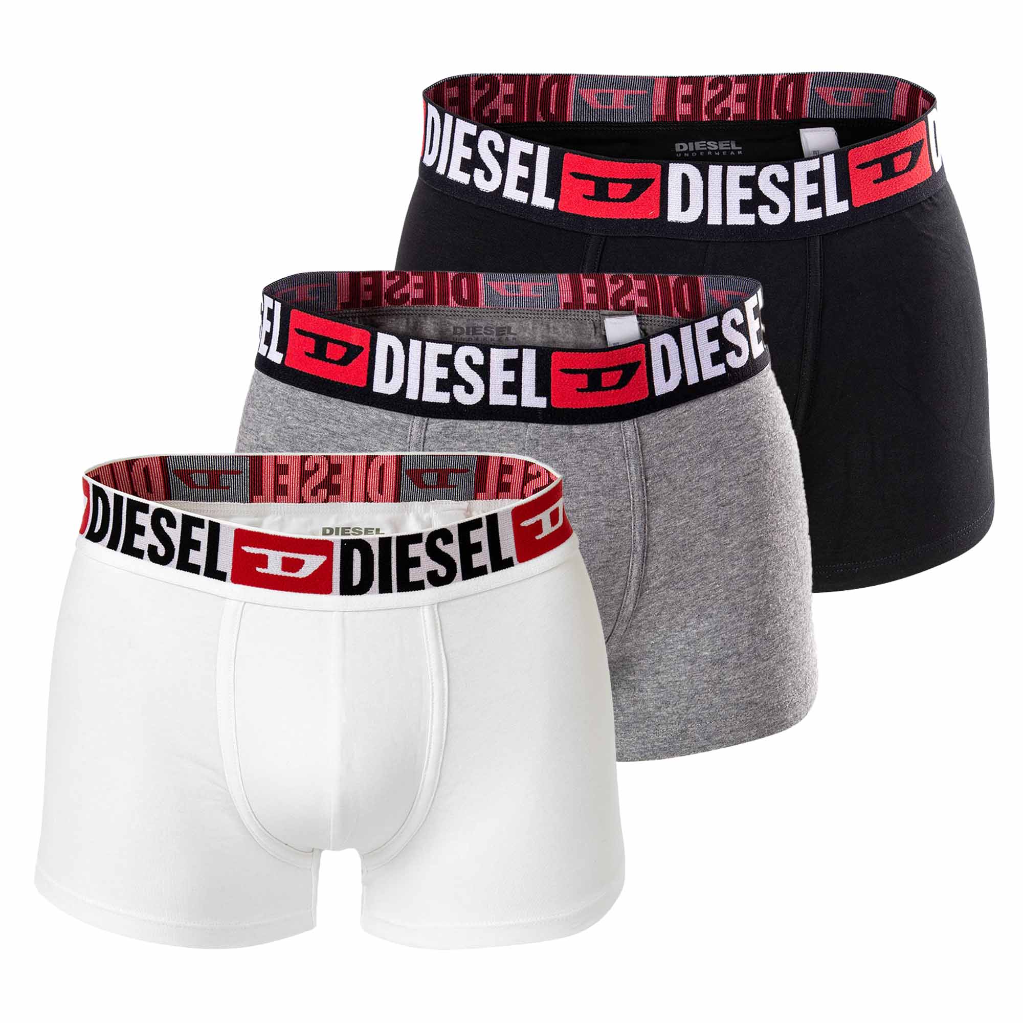 DIESEL Herren Boxershorts, 3er Pack - UMBX-DAMIENTHREEPACK, Trunks, Cotton Stretch