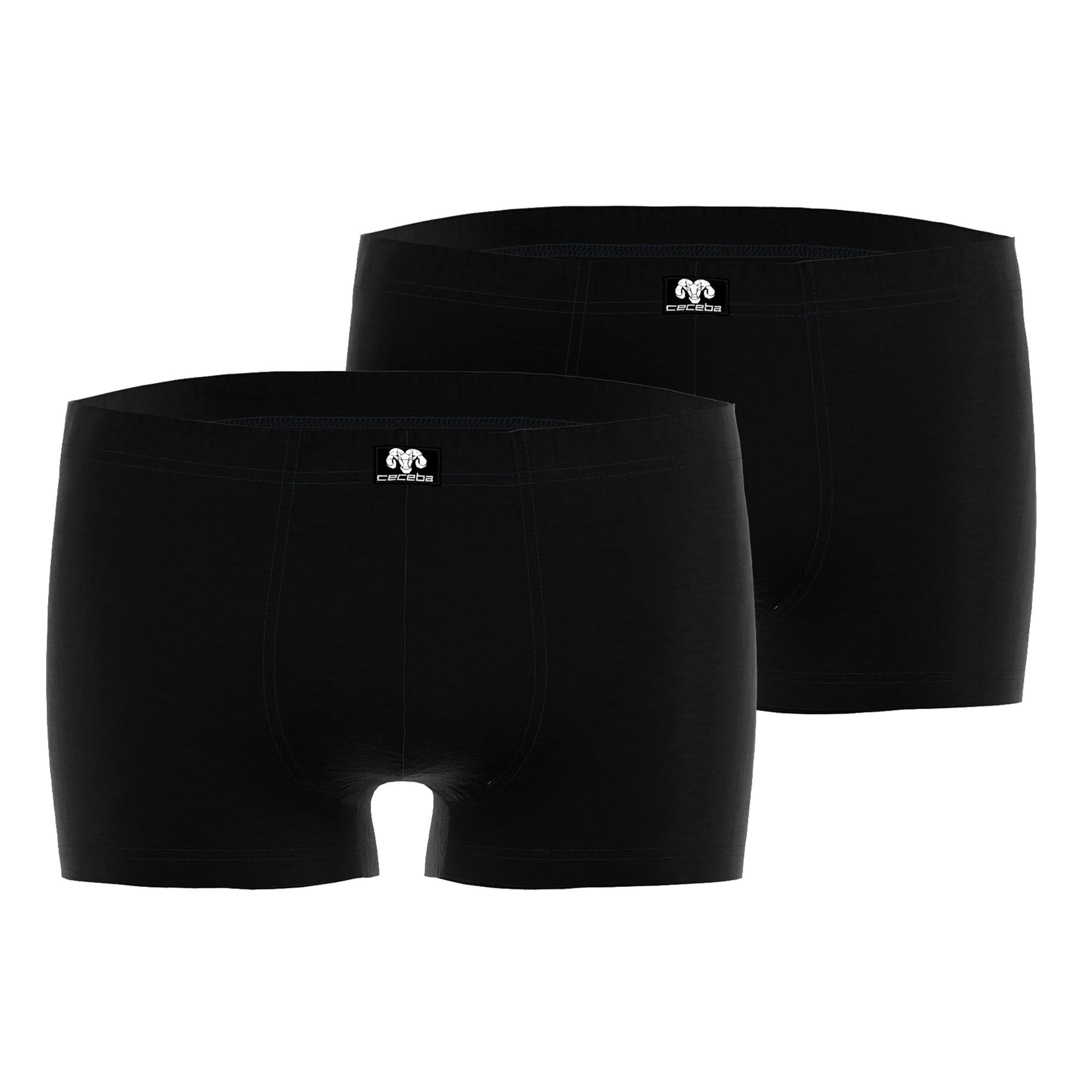 CECEBA Herren Boxershorts, 2er Pack - Konvex, Unterwäsche, Logo, einfarbig