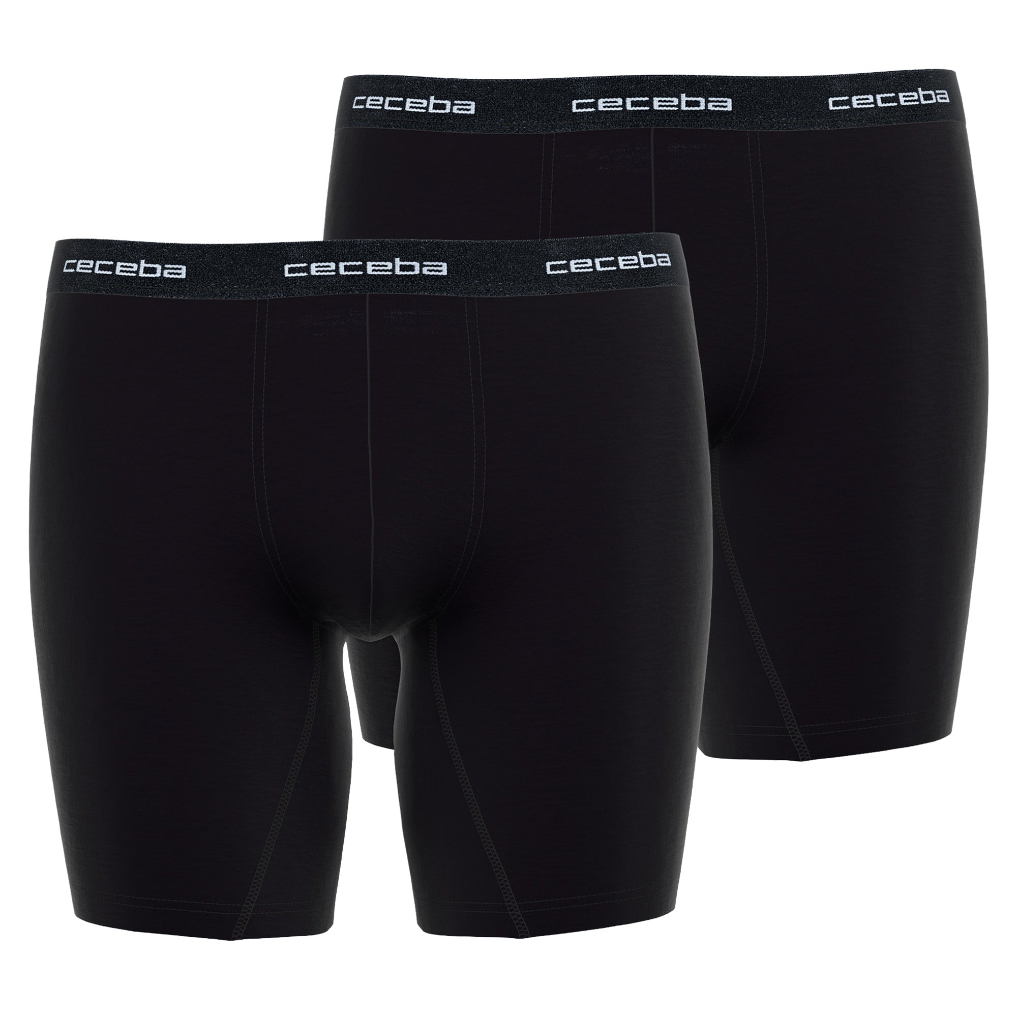 CECEBA Herren Shorts, 2er Pack - Boxershort, Long Boxer, Basic, Baumwolle, M-7XL, einfarbig