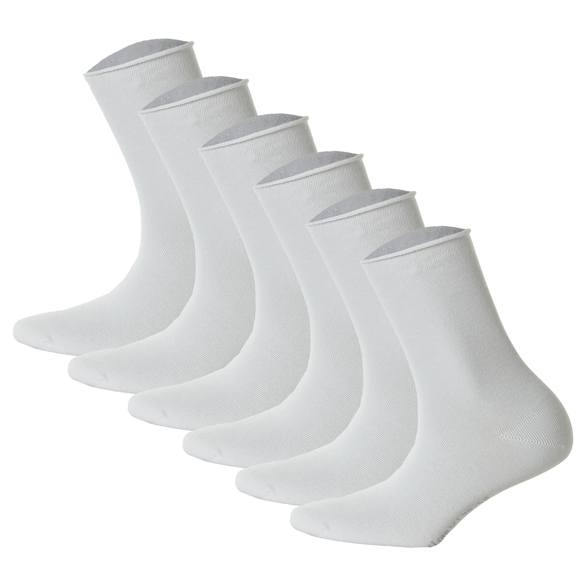 Hudson 6 Paar Damen Socken - Only, Strumpf, Rollrand, Einfarbig (3x 2-Pack)