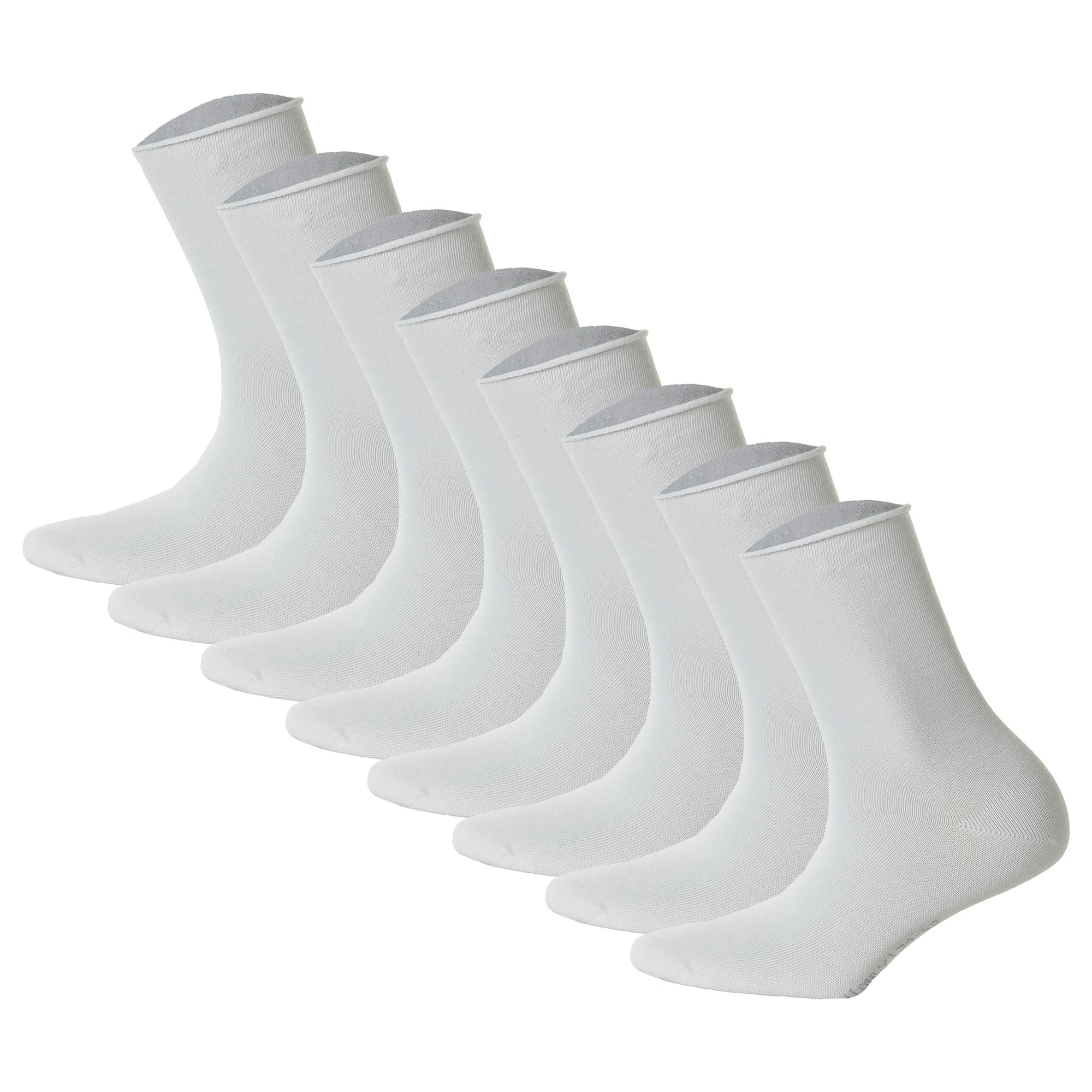 Hudson 8 Paar Damen Socken - Only, Strumpf, Rollrand, Einfarbig (4x 2-Pack)