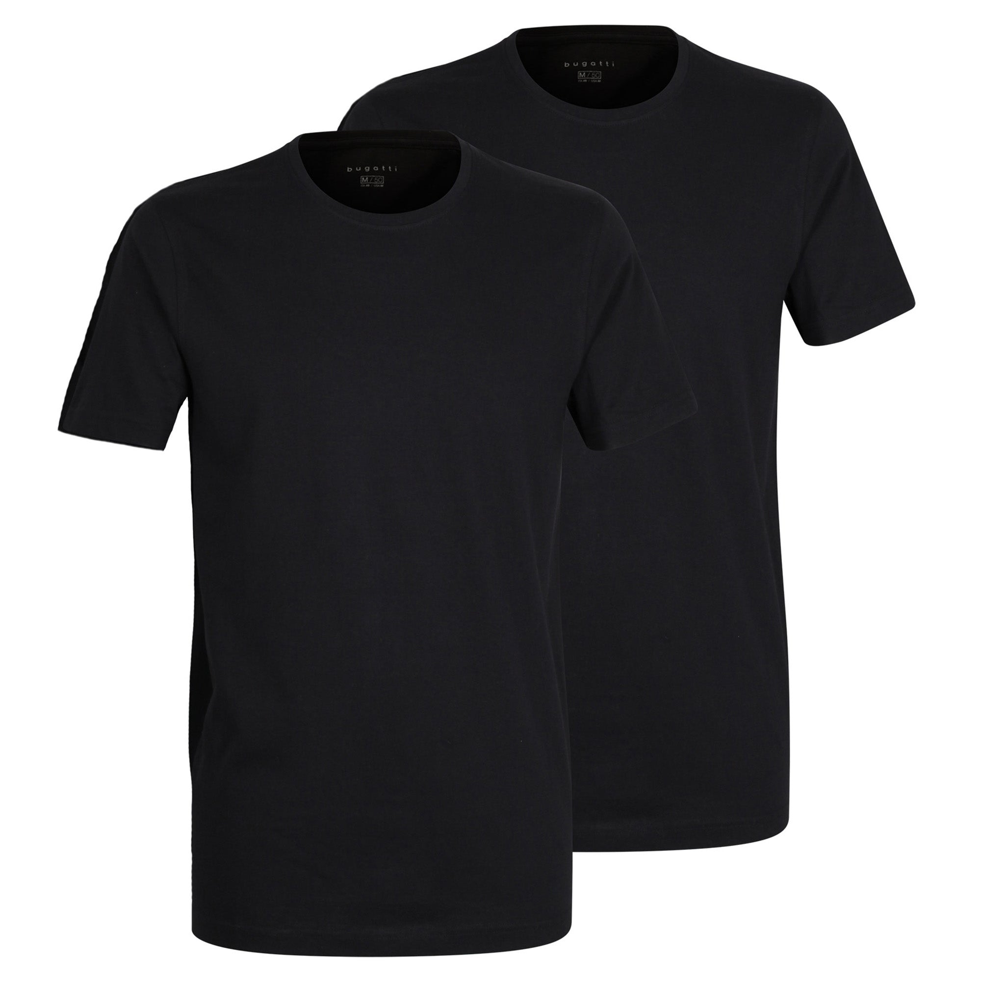 bugatti men's t-shirt, pack of 2 - vest, crew neck, round neck, slim fit, cotton