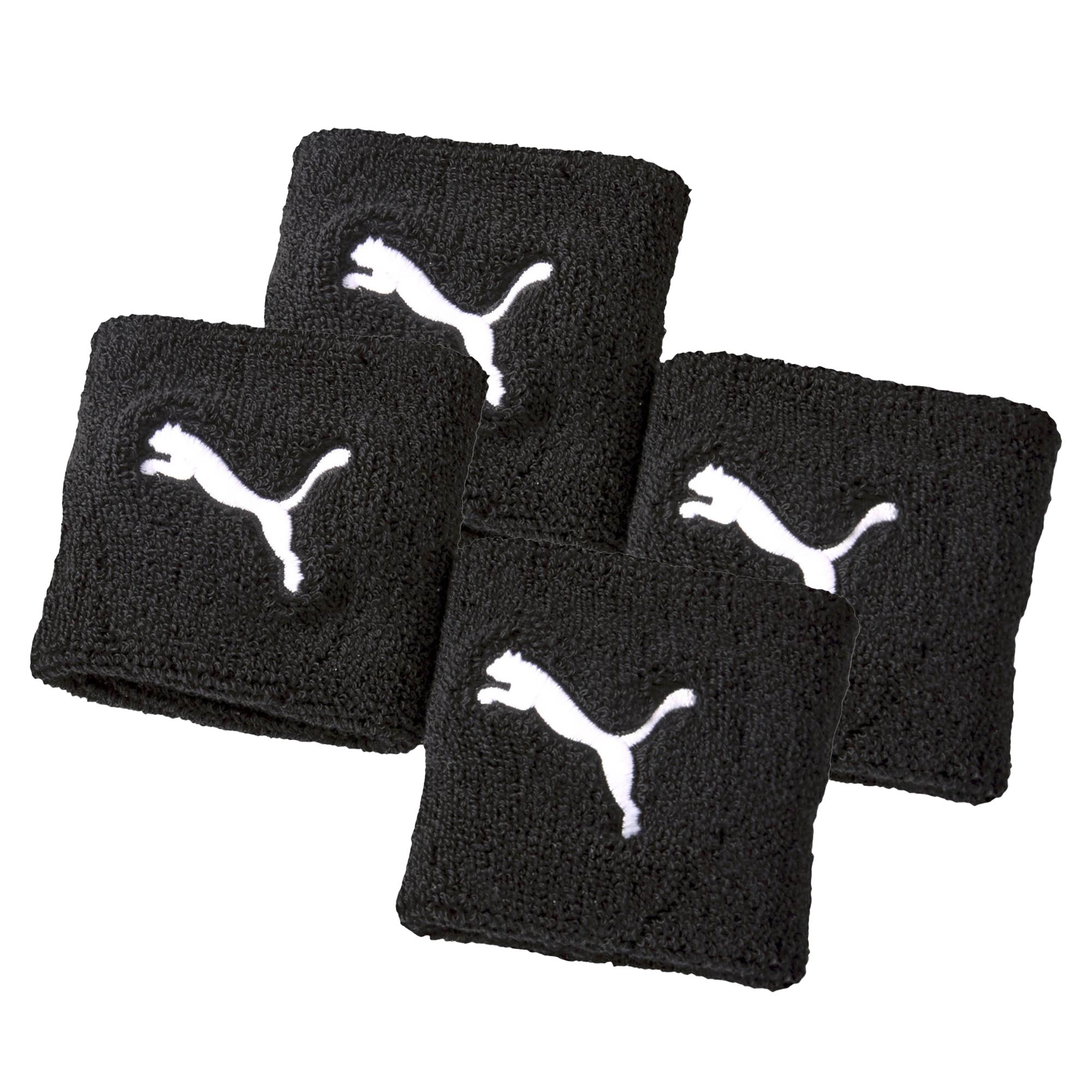 PUMA Unisex Schweißband, 4er Pack - Wristband, One Size, Puma Cat Logo