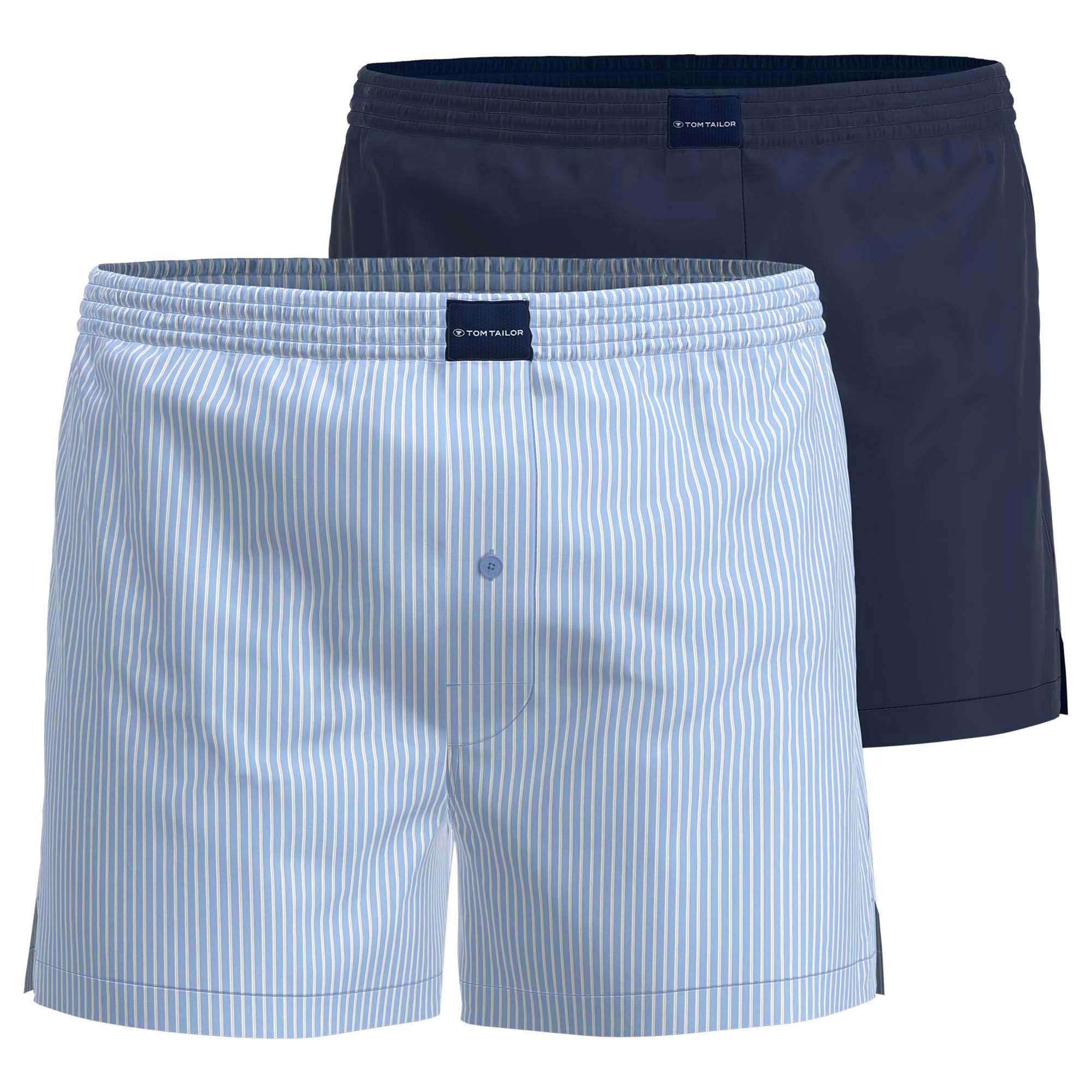TOM TAILOR Herren Web-Boxershorts, 2er Pack - Dakota, Baumwolle, Popeline