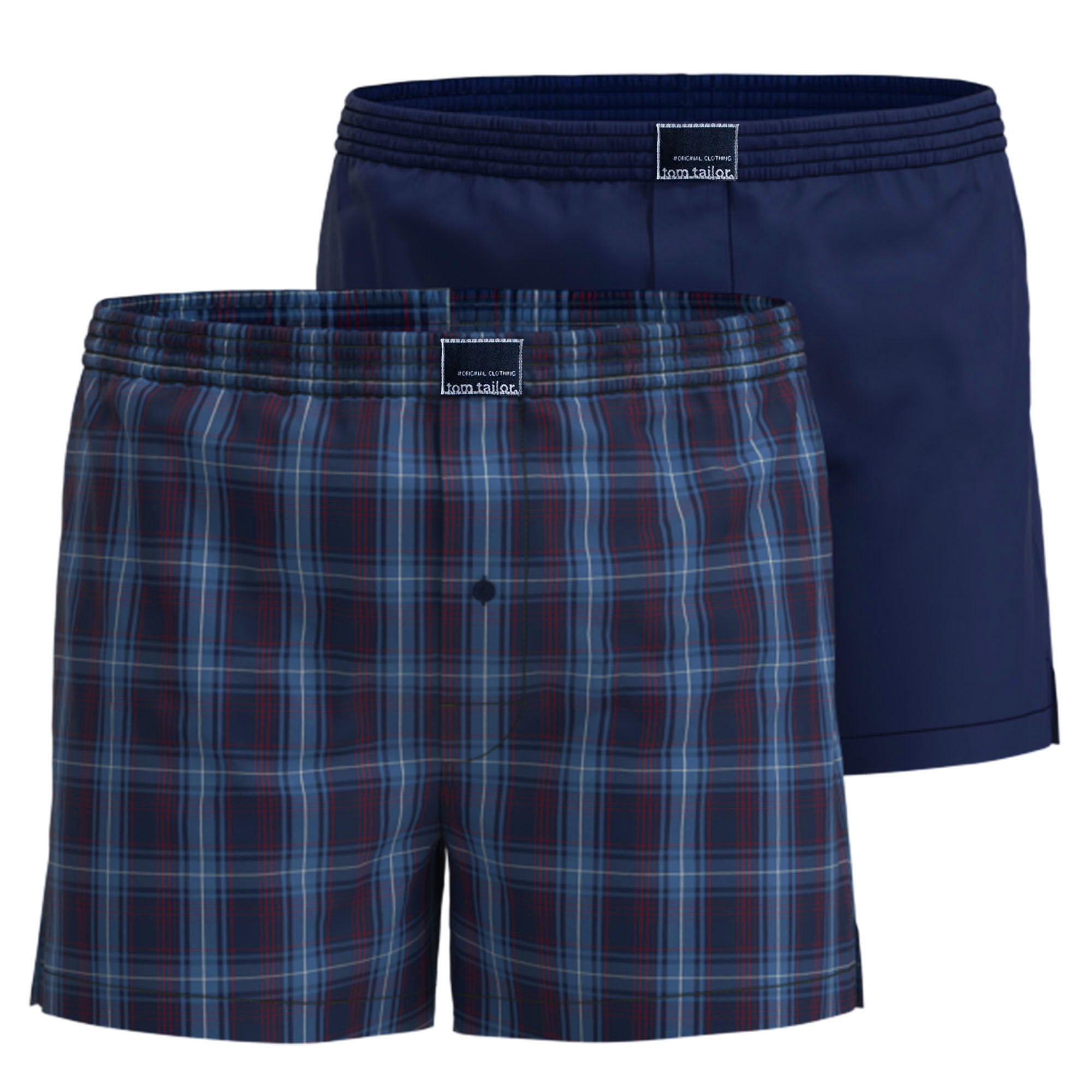 TOM TAILOR Herren Web-Boxershorts, 2er Pack - Dakota, Baumwolle, Popeline