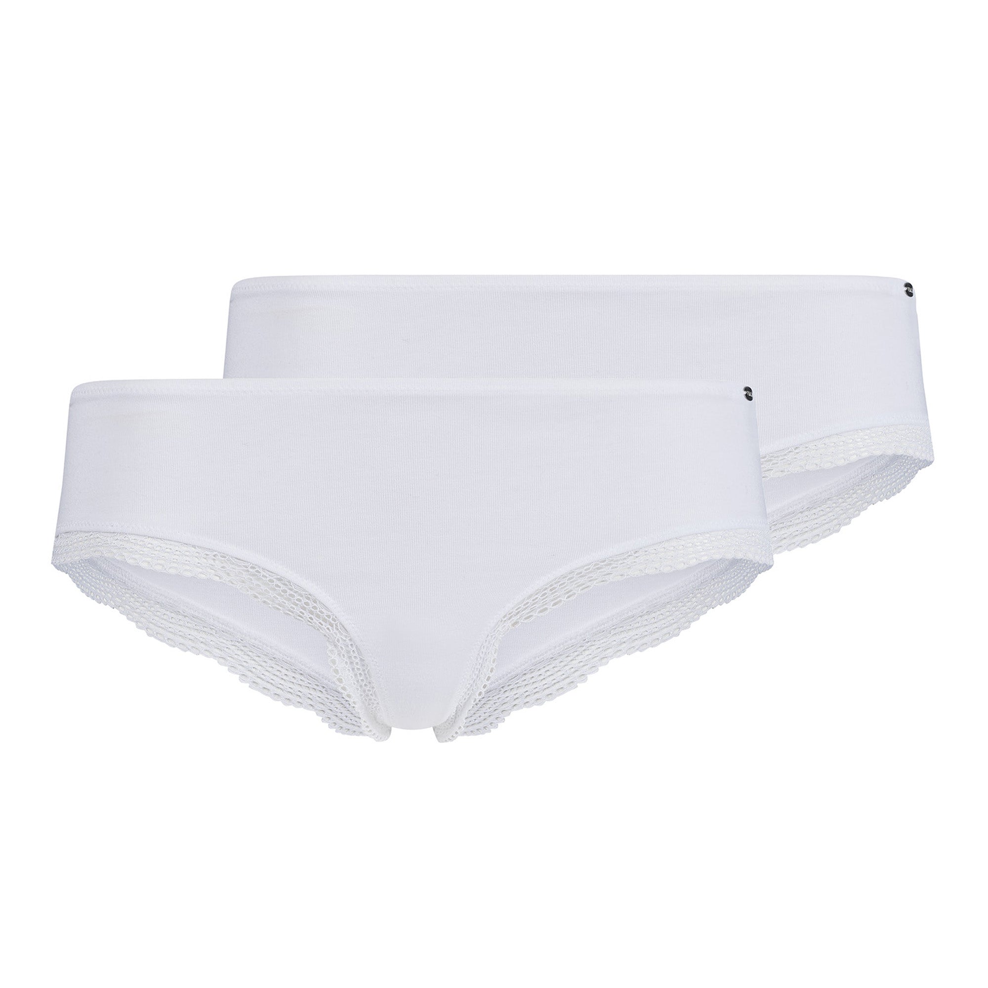 SKINY women's briefs, 2-pack - Cheeky Panty DP, Classic Cotton, lace, cotton stretch