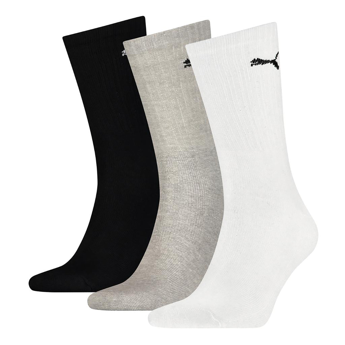 PUMA unisex sports socks, 3-pack - Sport Crew Lightweigth, tennis socks, plain