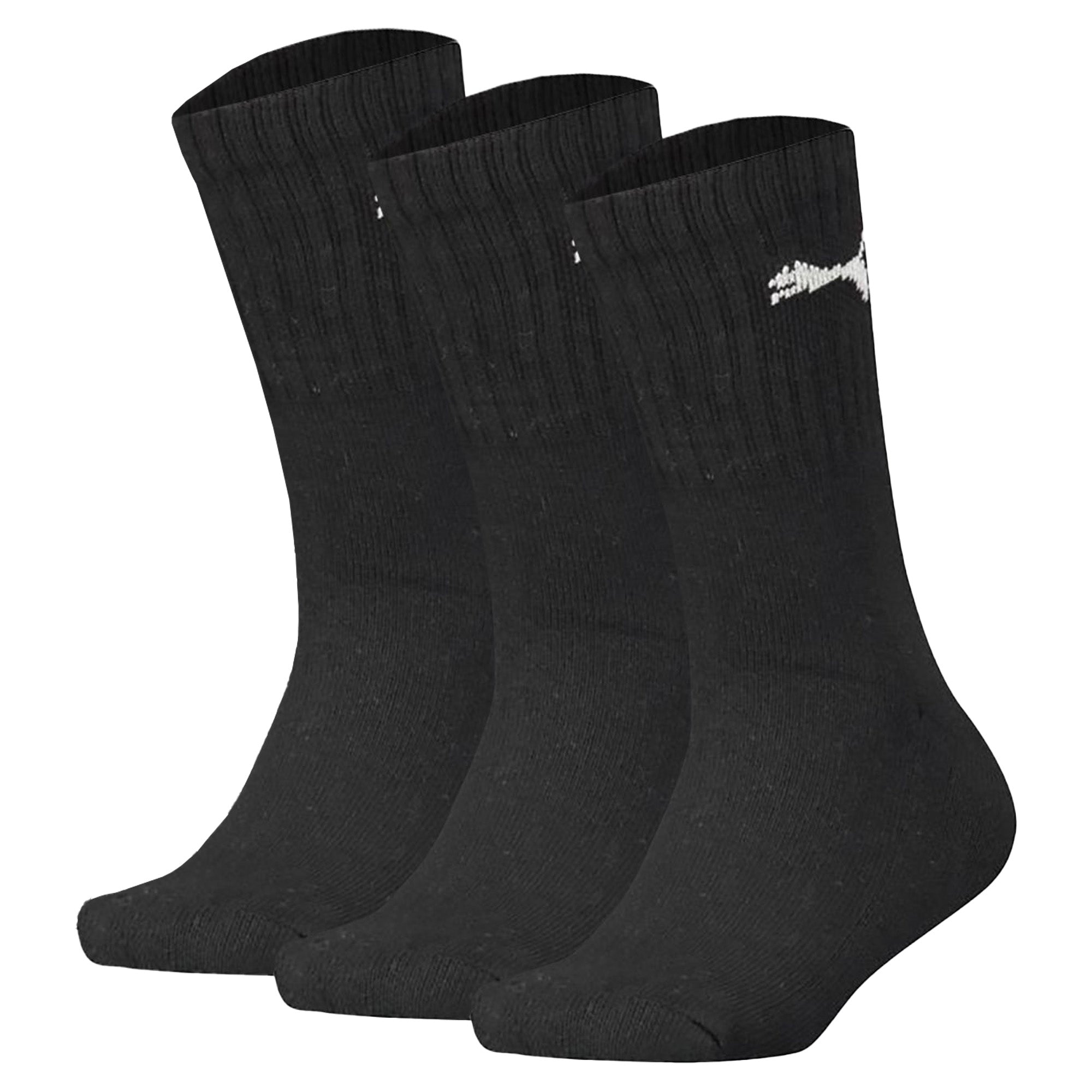 PUMA children's socks, 3-pack - Sport Junior Crew, terry sole, ribbed cuffs, logo