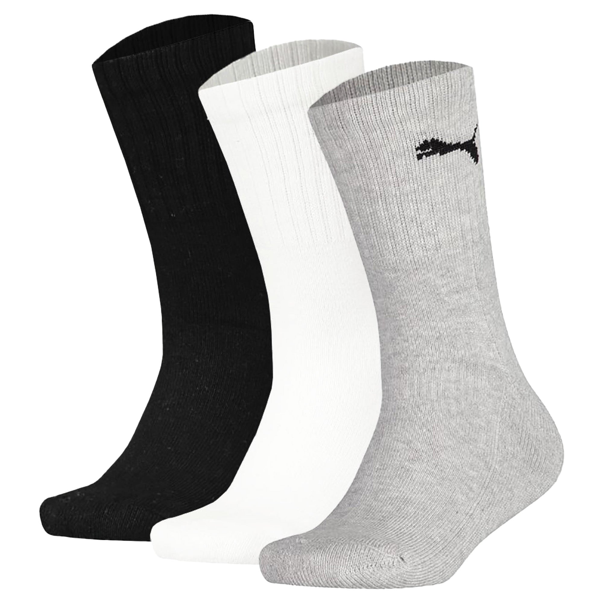 PUMA Kinder Socken, 3er Pack - Sport Junior, Frottee-Sohle, Rippbündchen, Logo