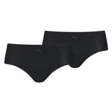 PUMA Damen Hipster, 2er Pack - Unterhose, nahtlos, Mikrofaser, einfarbig