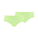 PUMA Damen Hipster, 2er Pack - Unterhose, nahtlos, Mikrofaser, einfarbig
