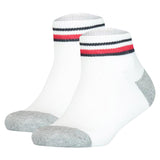 TOMMY HILFIGER Kinder Quarter-Socken, 2er Pack - ICONIC SPORTS, Frottee-Sohle