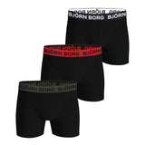 BJÖRN BORG Herren Boxershorts, 3er Pack - Cotton Stretch Trunks, Big Logo, Unterhose, Baumwolle