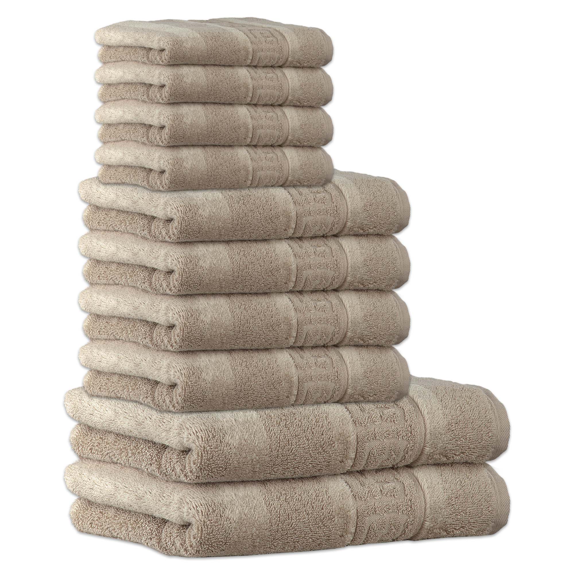 CAWÖ Handtuch Set, 10-tlg. - C Noblesse, 2x Duschtuch, 4x Handtuch, 4x Gästetuch