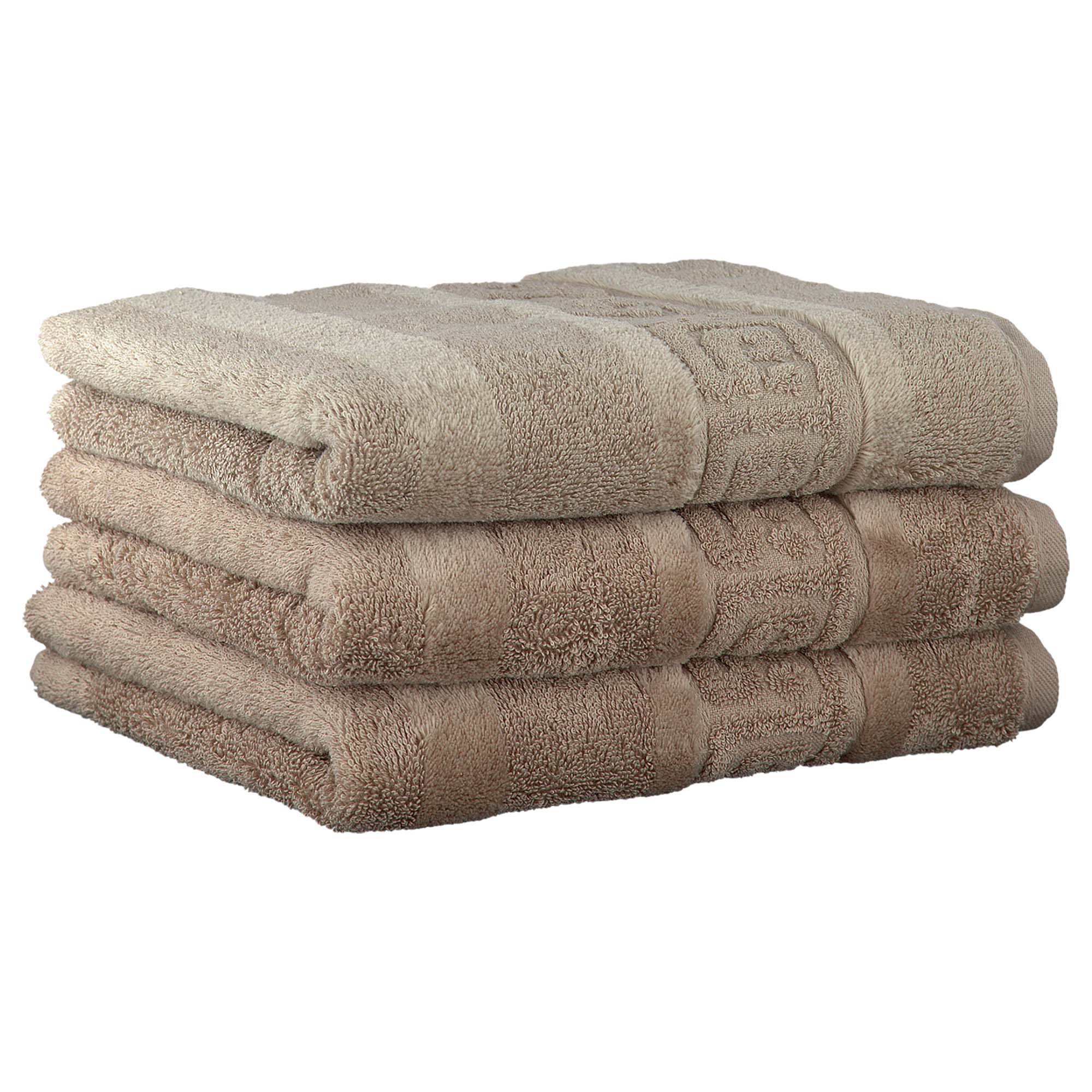 CAWÖ Handtuch, 3er Pack - C Noblesse, Walkfrottier, Baumwolle