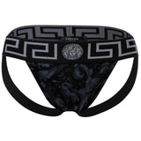 VERSACE Men's Jockstrap - Jocks, Tanga Briefs, Stretch Cotton, Barocco Pattern