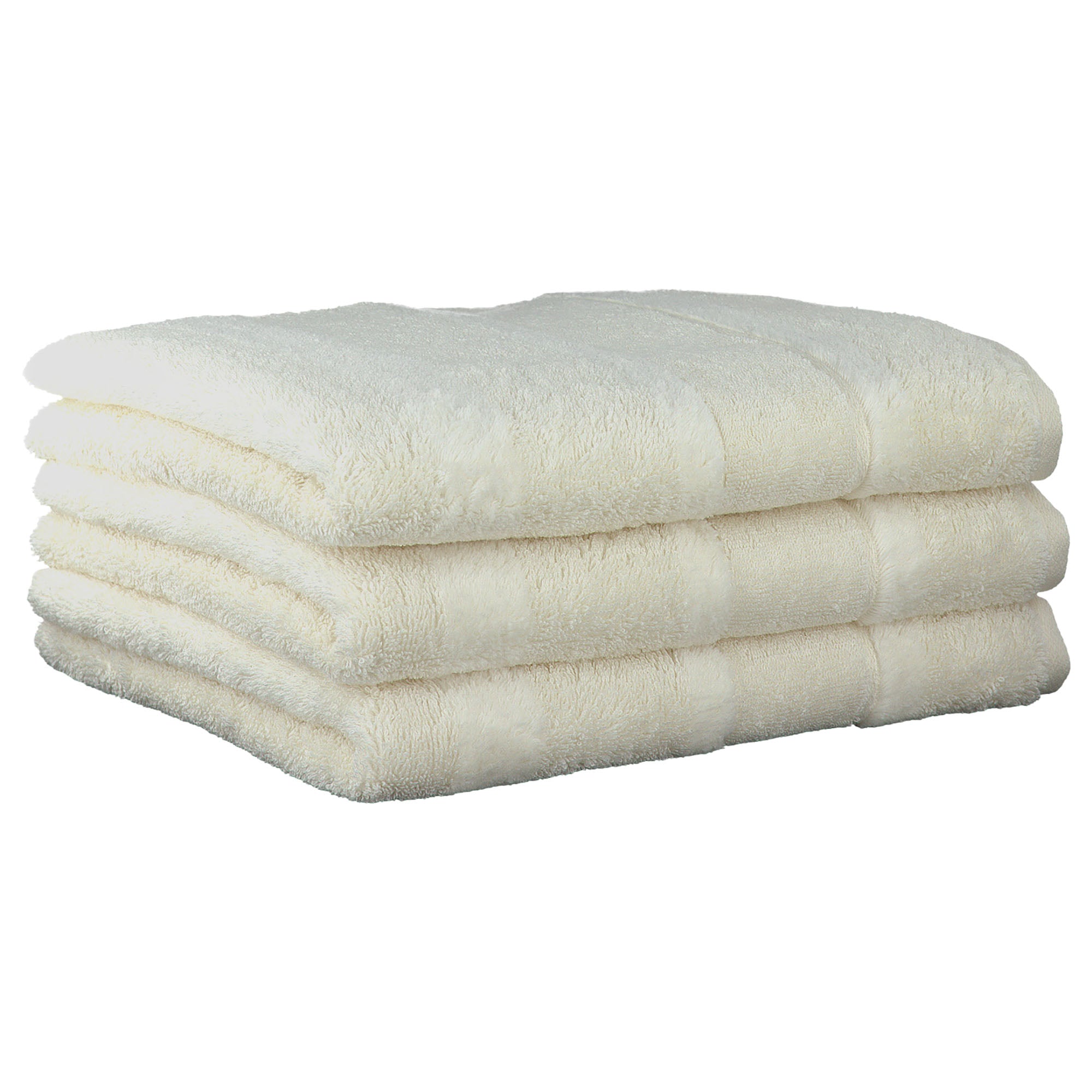 CAWÖ Gästetuch, 3er Pack - Noblesse2, Walkfrottier, Velours-Streifen, Baumwolle, einfarbig