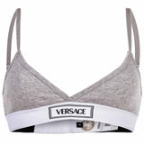 VERSACE women's bustier RIB - triangle bralette, ribbed knit, stretch cotton