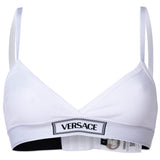 VERSACE women's bustier RIB - triangle bralette, ribbed knit, stretch cotton