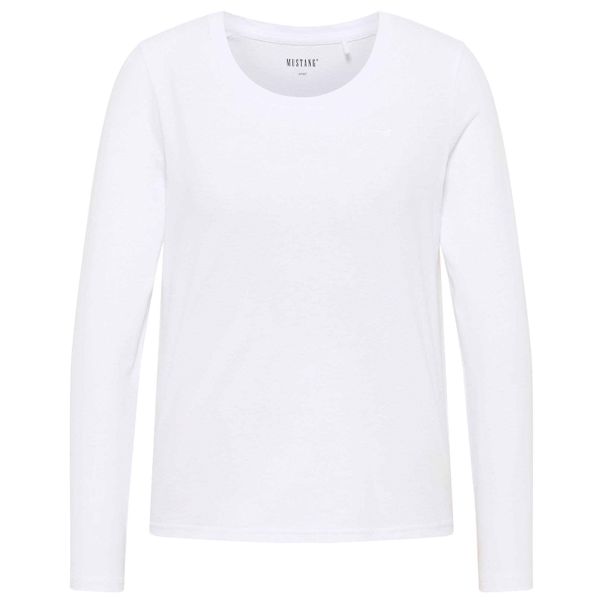MUSTANG Damen Langarmshirt - Elly, Longsleeve, Regular Fit, Rundhals, Baumwolle