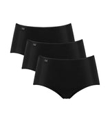 Sloggi Damen Slip Midi, 3er Pack - 24/7 Microfibre, einfarbig