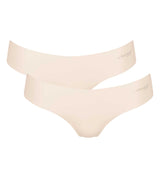 Sloggi Ladies Thong, 2-Pack - Zero Microfibre 2.0 Hipstring, microfiber, solid color