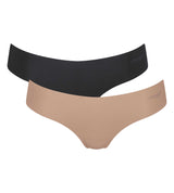 Sloggi Ladies Thong, 2-Pack - Zero Microfibre 2.0 Hipstring, microfiber, solid color